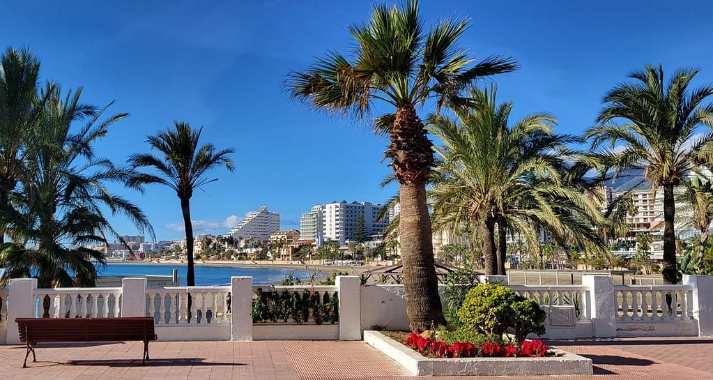 Benalmadena seafront, viewed from its famed marina, is a hallmark of the town known among the best places to live in Spain