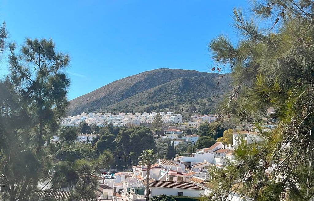 New residential buildings perched on Benalmadena Pueblo's mountainside are in high demand