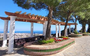 Scenic view of Benalmadena coast from an observation terrace