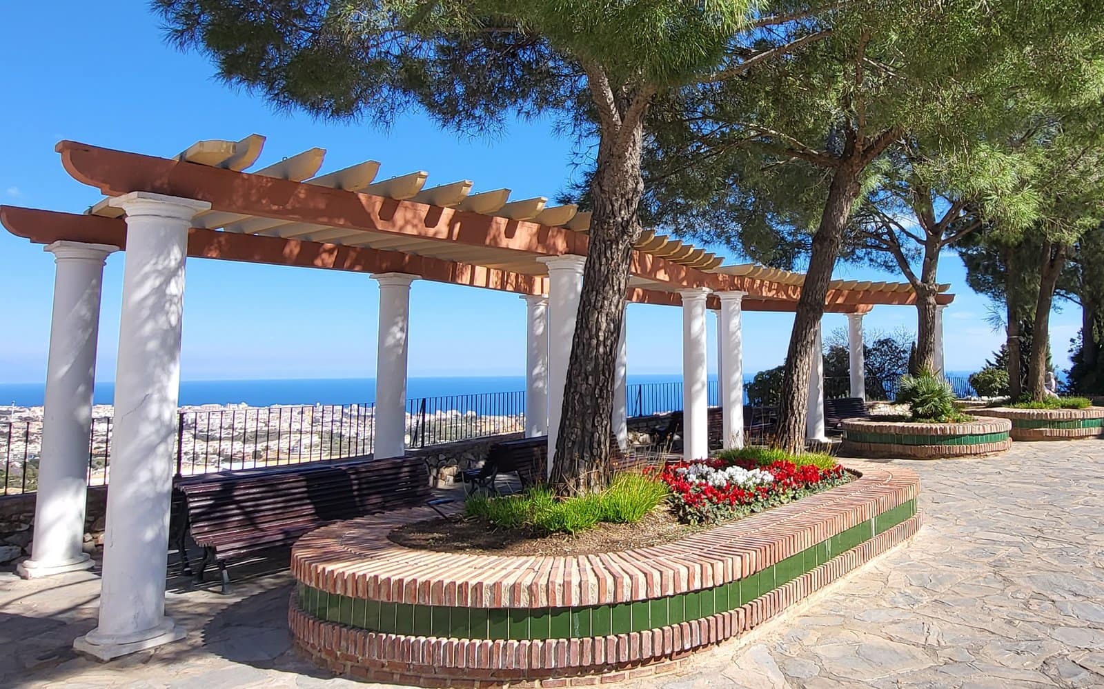 Scenic view of Benalmadena coast from an observation terrace